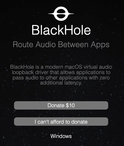 Download BlackHole - step 1